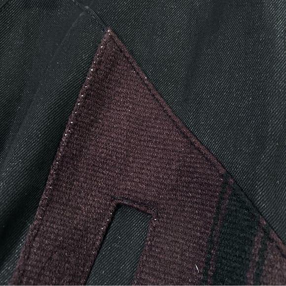 Buffalo Nickel Southwest Bald Eagle Cropped Bomber Jacket Black Western Size XS - Picture 14 of 14